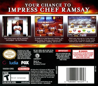 Hell's Kitchen: The Game - Box - Back (North America) - 768x680