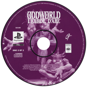 Oddworld: Abe's Exoddus - Disc (France) - 600x600