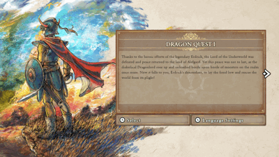 Dragon Quest I & II HD-2D Remake - Screenshot - Game Select (World) - 1920x1080