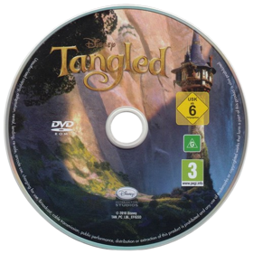 Tangled: The Video Game - Disc (Europe) - 499x500