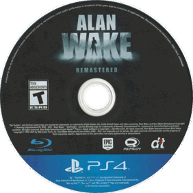 Alan Wake: Remastered - Disc (North America) - 753x749