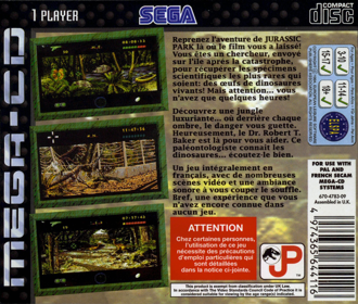 Jurassic Park - Box - Back (France) - 1629x1384