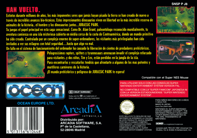 Jurassic Park - Box - Back (Spain) - 2103x1476