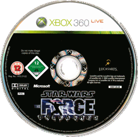 Star Wars: The Force Unleashed - Disc (Germany) - 2889x2869