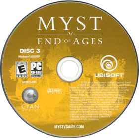 Myst V: End of Ages - Disc (North America) - 781x779