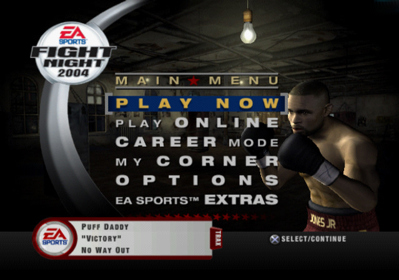 Fight Night 2004 - Screenshot - Game Select (World) - 639x448