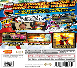 Zyuden Sentai Kyoryuger: Game de Gaburincho!!  - Fanart - Box - Back (North America) - 774x685