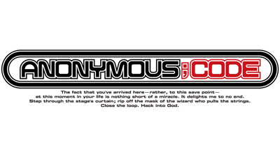 ANONYMOUS;CODE - Clear Logo (World) - 1280x720