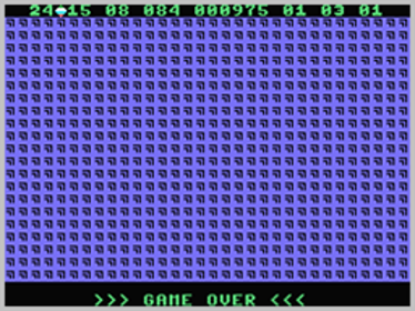 Boulder Dash - Screenshot - Game Over (North America) - 256x192