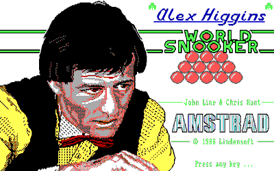 Alex Higgins' World Snooker - Screenshot - Game Title (Europe) - 640x400