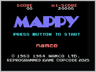 Mappy (Opcode Games) - Screenshot - Game Title (World) - 256x192