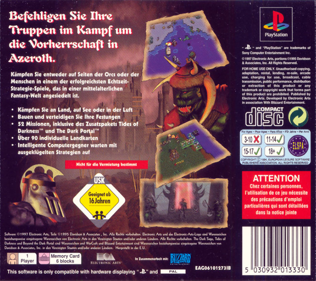 Warcraft II: The Dark Saga - Box - Back (Germany) - 765x680