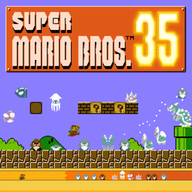 Super Mario Bros. 35 - Square (World) - 1024x1024