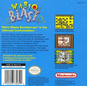 Wario Blast featuring Bomberman! - Box - Back (North America) - 806x800