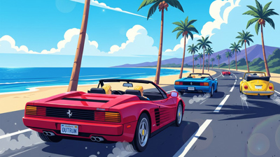 Sega Ages: OutRun - Fanart - Background (Japan) - 1920x1080