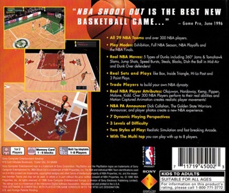 NBA ShootOut - Box - Back (North America) - 462x391