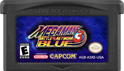 Mega Man Battle Network 3: Blue Version - Cart - Front (North America) - 1000x574