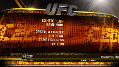 UFC Undisputed 2010 - Screenshot - Game Select (World) - 1280x720