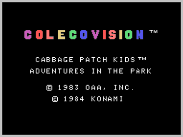 Cabbage Patch Kids: Adventures in the Park - Screenshot - Game Title (World) - 256x192