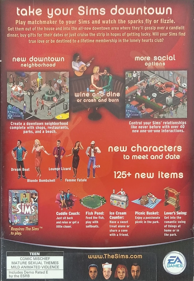 The Sims: Hot Date - Box - Back (North America) - 959x1387