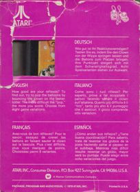 Circus Atari - Box - Back (Europe) - 581x800