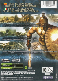 Spartan: Total Warrior - Box - Back (Europe) - 1069x1490
