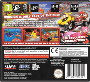Sonic & SEGA All-Stars Racing - Box - Back - Reconstructed (Europe) - 774x708