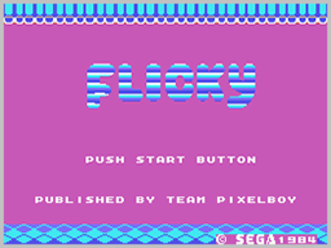 Flicky - Screenshot - Game Title (World) - 256x192