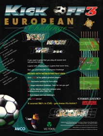 Kick Off 3: European Challenge - Advertisement Flyer - Front (United Kingdom) - 1670x2200