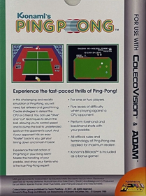 Konami's Ping-Pong - Box - Back (World) - 709x953