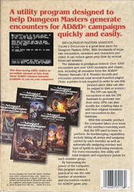 Dungeon Masters Assistant: Volume I: Encounters - Box - Back (North America) - 1047x1494