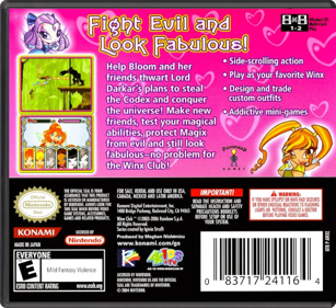 Winx Club: Quest for the Codex - Box - Back - Reconstructed (North America) - 774x708
