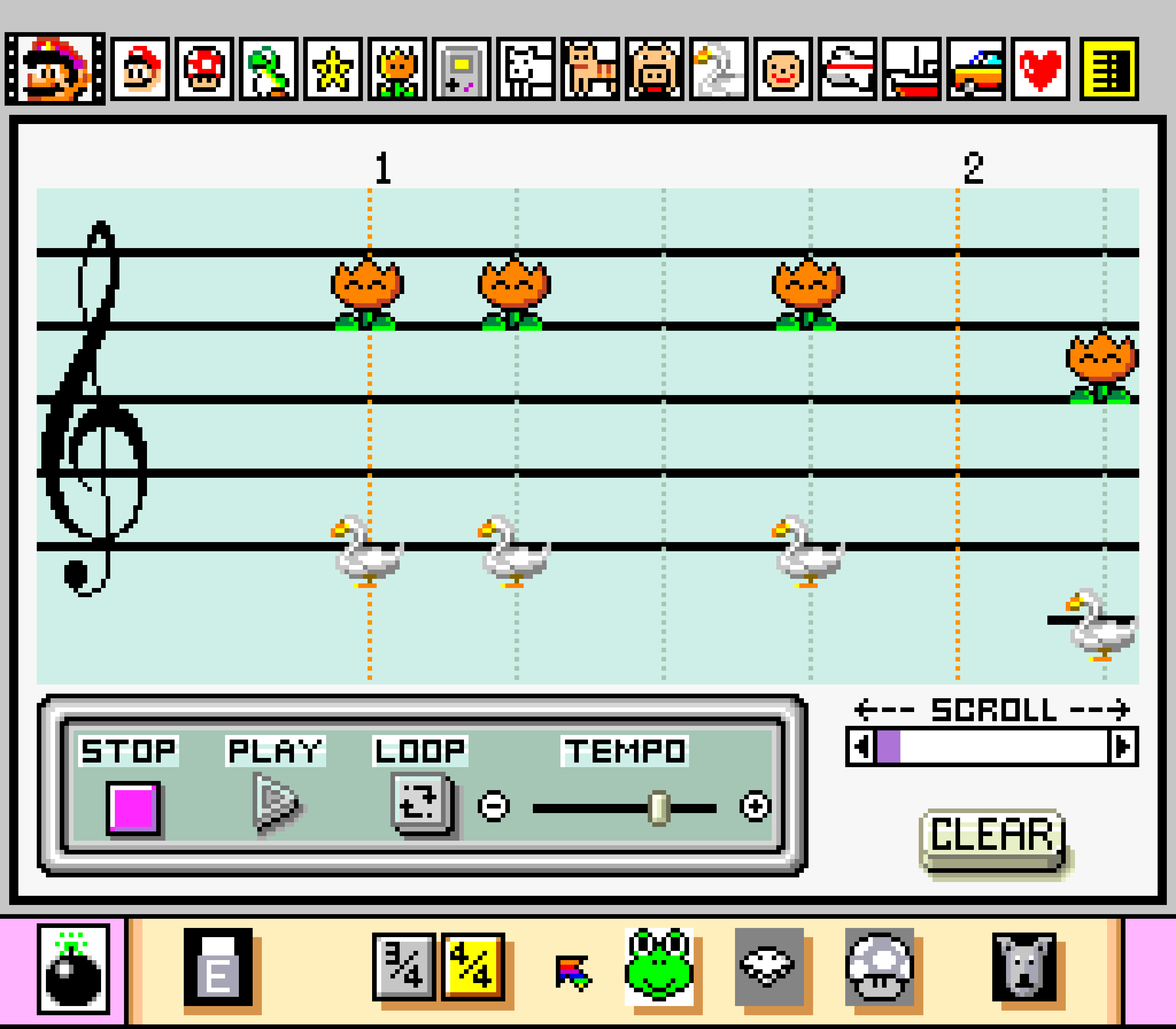 Illustration of Mario Paint
