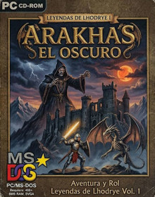 Leyendas de Lhodrye I: Arakhas el Oscuro - Fanart - Box - Front (World) - 375x477