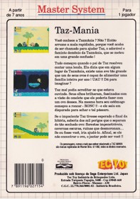 Taz-Mania - Box - Back (Brazil) - 1574x2245