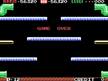 Mario Bros. - Screenshot - Game Over (World) - 256x192