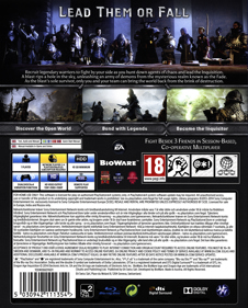 Dragon Age: Inquisition - Box - Back (United Kingdom) - 1127x1400