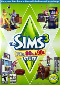 The Sims 3: 70s, 80s, & 90s Stuff - Box - Front (North America) - 774x1101
