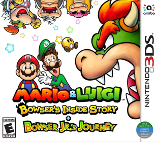 Mario & Luigi: Bowser's Inside Story + Bowser Jr's Journey - Box - Front (North America) - 1436x1295