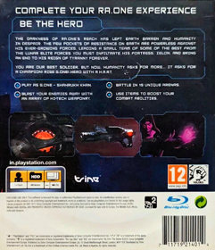 RA.ONE: The Game - Box - Back (Europe) - 928x1080