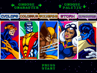 X-Men: The Arcade Game (Remake Version) [Special Edition] - Screenshot - Game Select (World) - 960x720