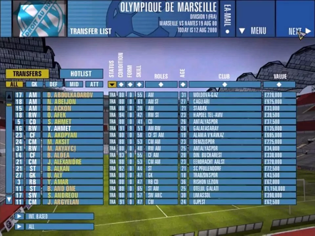 Illustration of The F.A. Premier League Football Manager 2001
