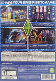The Sims 3: Showtime - Box - Back (North America) - 1106x1600