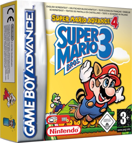 Super Mario Advance 4: Super Mario Bros. 3 - Box - 3D (Europe) - 644x695