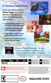 Chrono Cross: The Radical Dreamers Edition - Fanart - Box - Back (United States) - 510x830