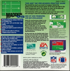 Madden 95 - Box - Back (Europe) - 1024x1040