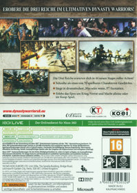 Dynasty Warriors 8 - Box - Back (Germany) - 907x1276
