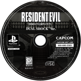 Resident Evil: Director's Cut: Dual Shock Ver. - Fanart - Disc (North America) - 1900x1900