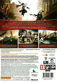 Assassin's Creed II - Box - Back (Europe) - 1447x2056