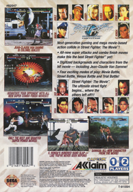 Street Fighter: The Movie - Box - Back (North America) - 1644x2380
